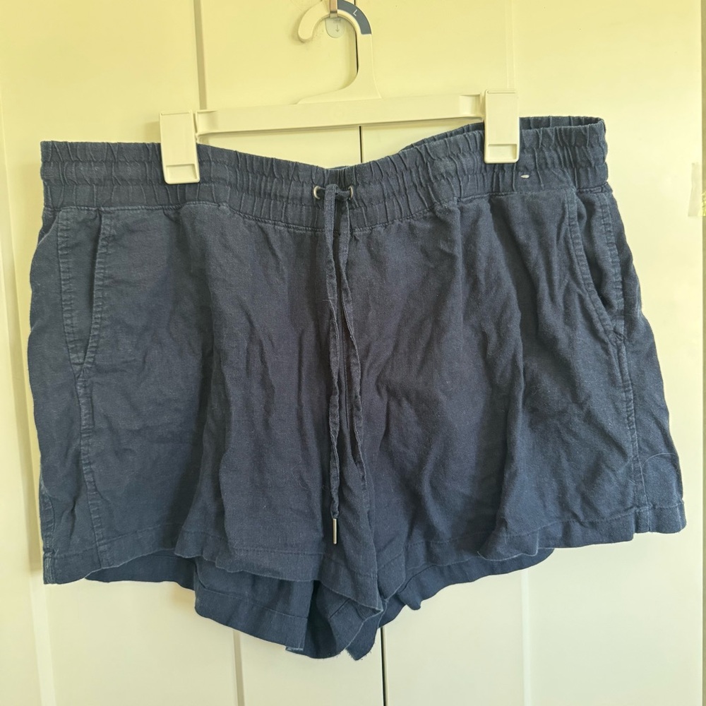 GAP Linen Shorts Navy Blue Size XXL NWOT